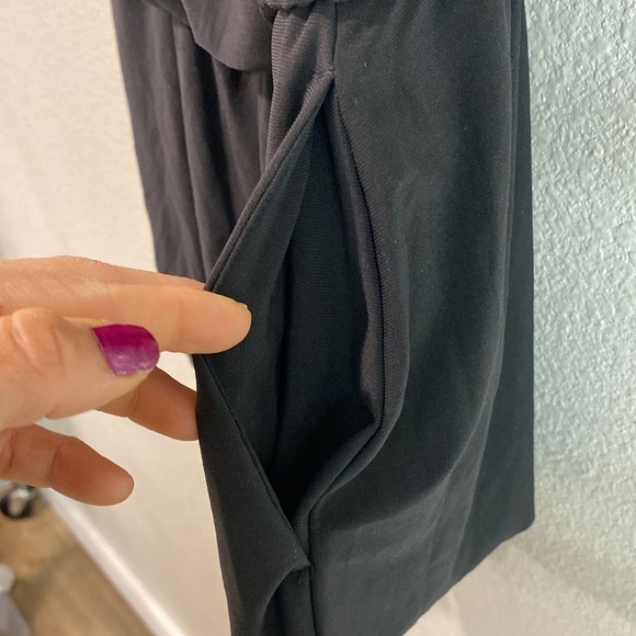 Aqua Green Women's Standard Keyhole Blouson Romper, Black Swim Romper size M - Picture 6 of 16